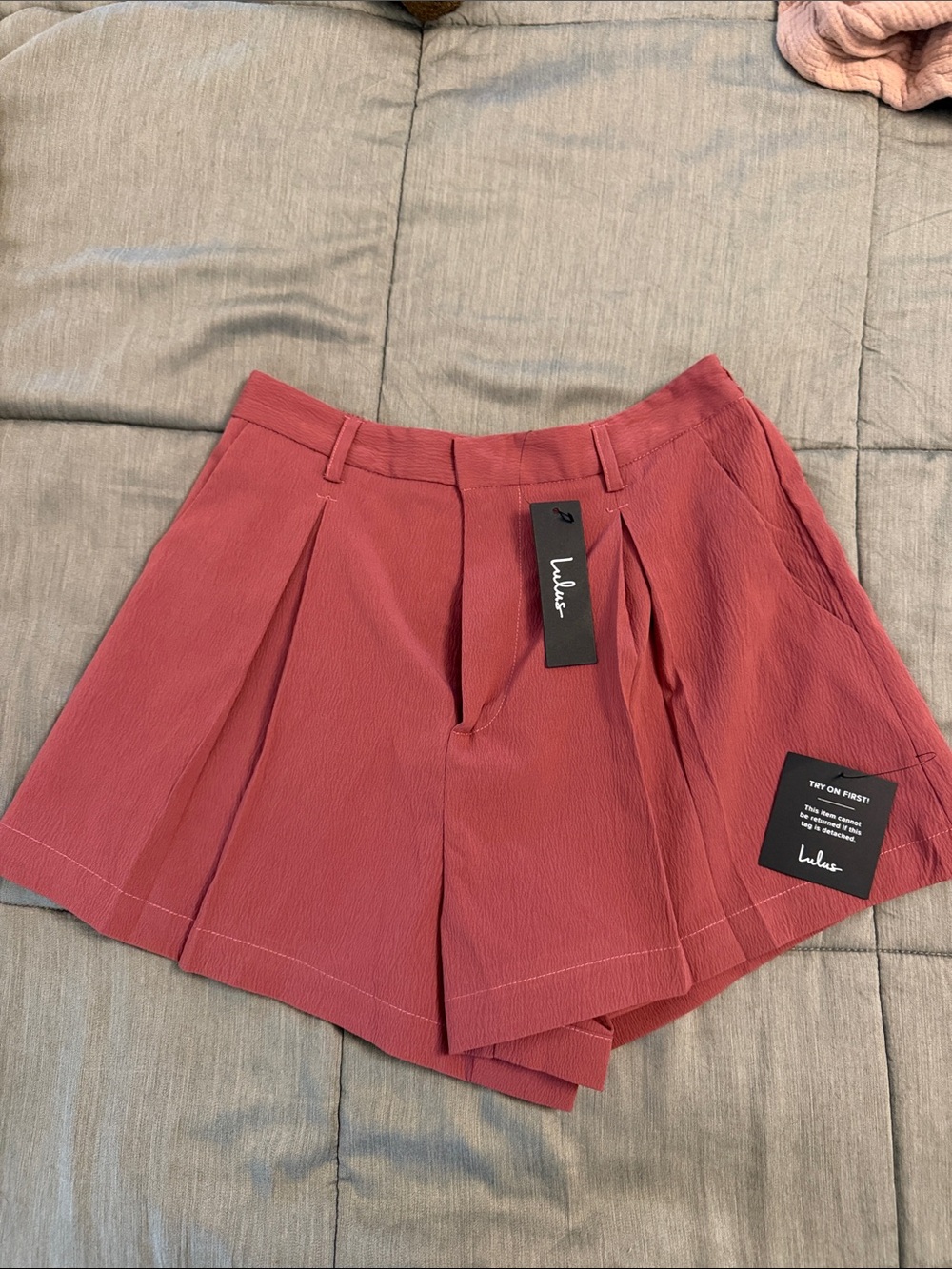Lulu's High-Waist Pleated Short — Rosewood